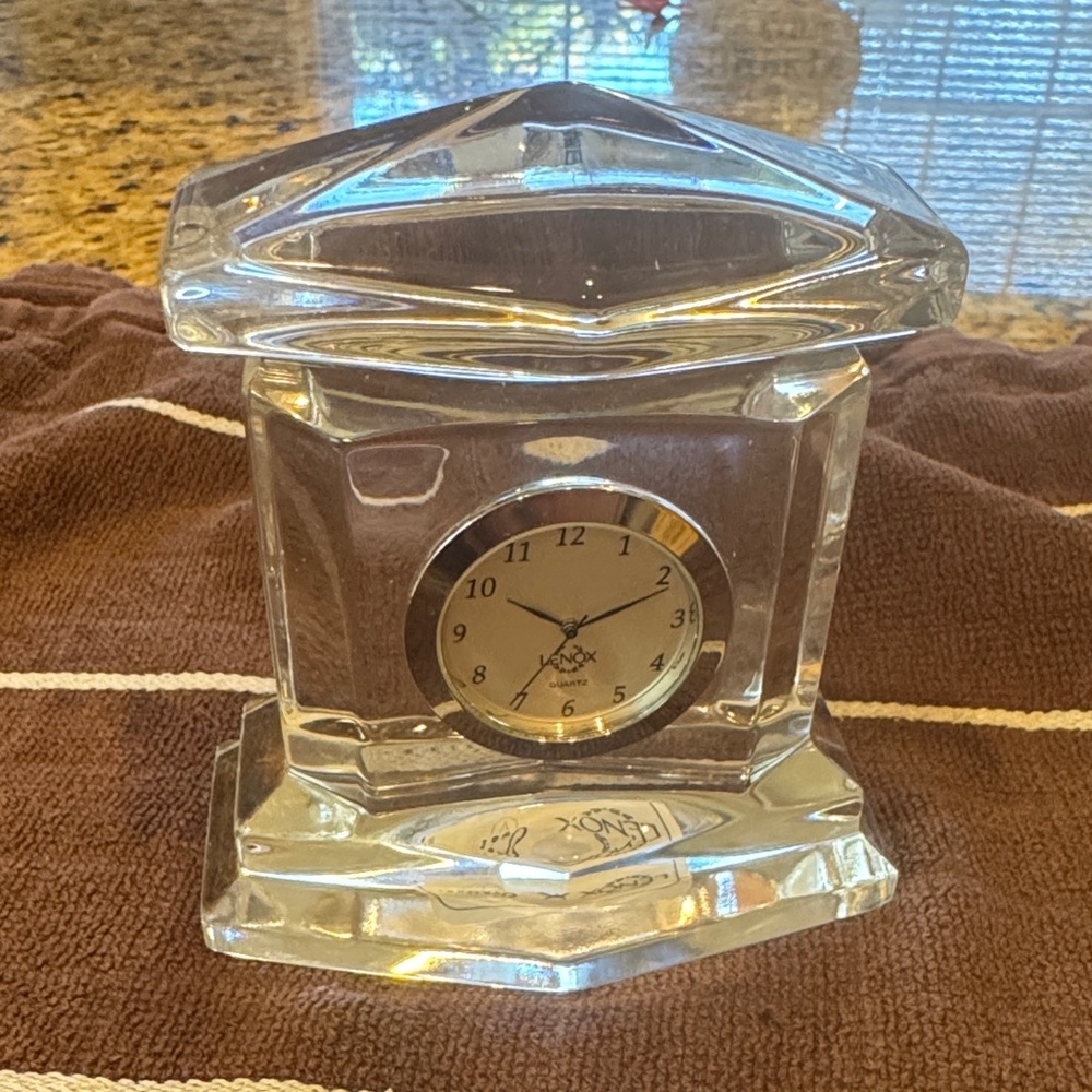 Lenox Crystal Clear Mantel Clock